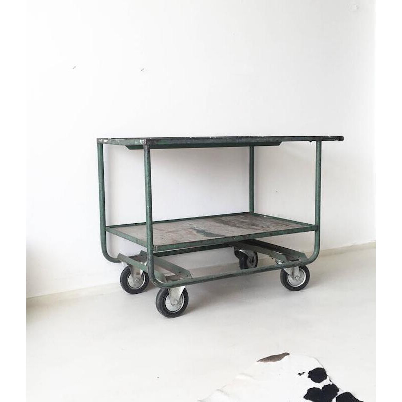 Industrial mid century serving trolley - 1950s