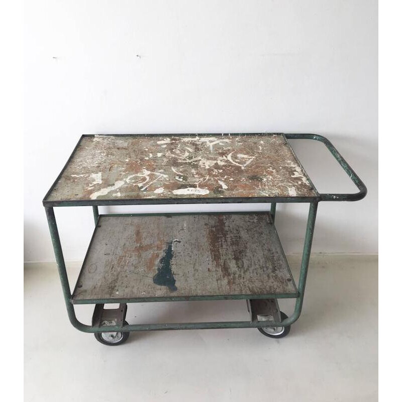 Industrial mid century serving trolley - 1950s