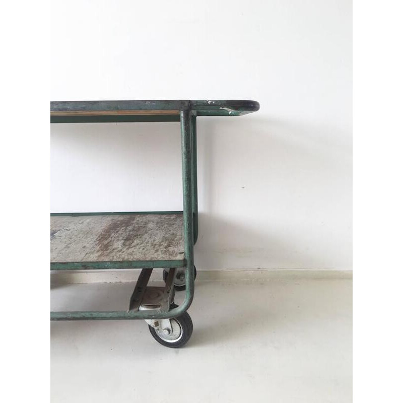 Industrial mid century serving trolley - 1950s