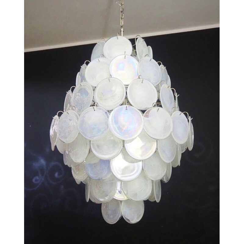 Vintage Italian Murano glass chandelier by Vistosi