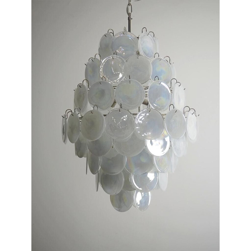 Lámpara vintage italiana de cristal de Murano de Vistosi