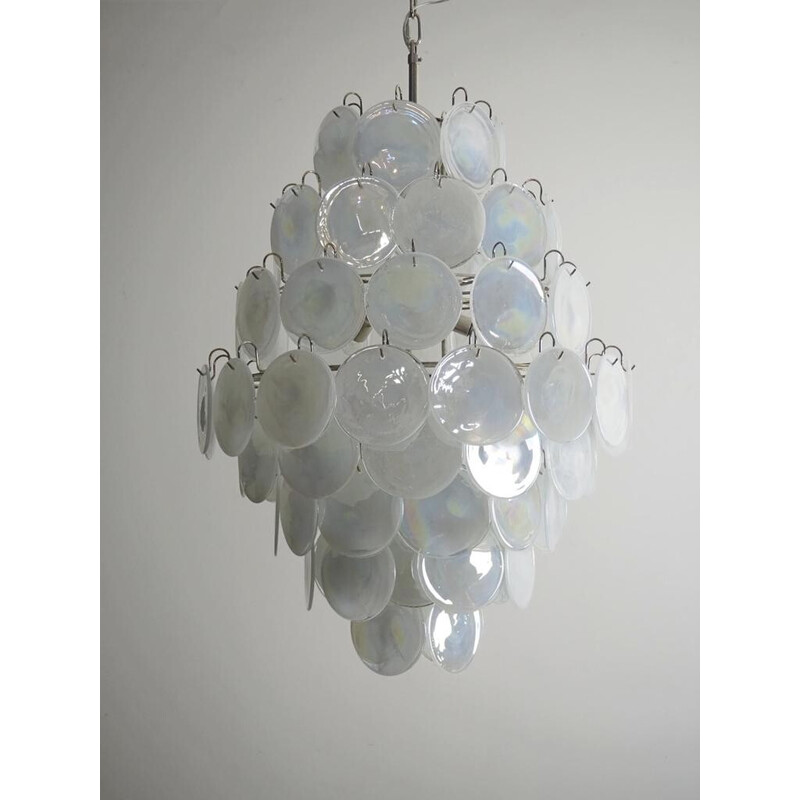 Vintage Italian Murano glass chandelier by Vistosi