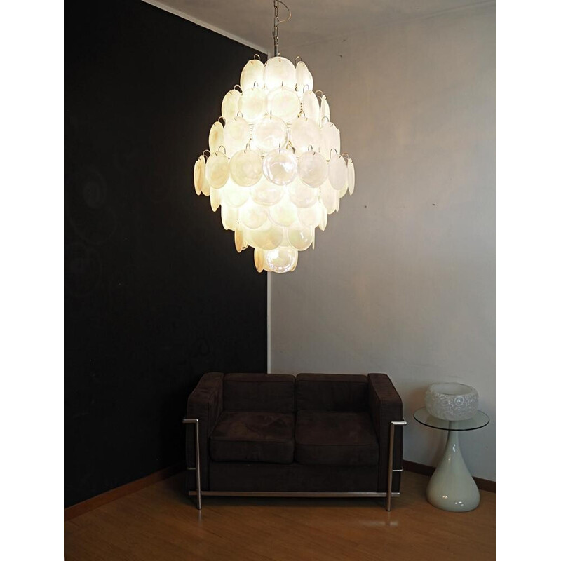 Vintage Italian Murano glass chandelier by Vistosi