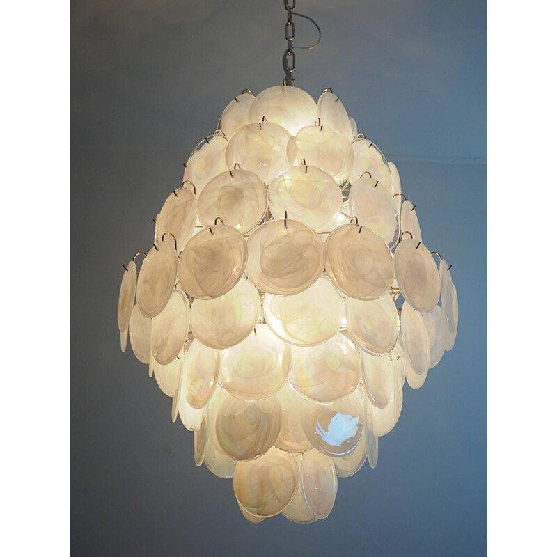 Vintage Italian Murano glass chandelier by Vistosi