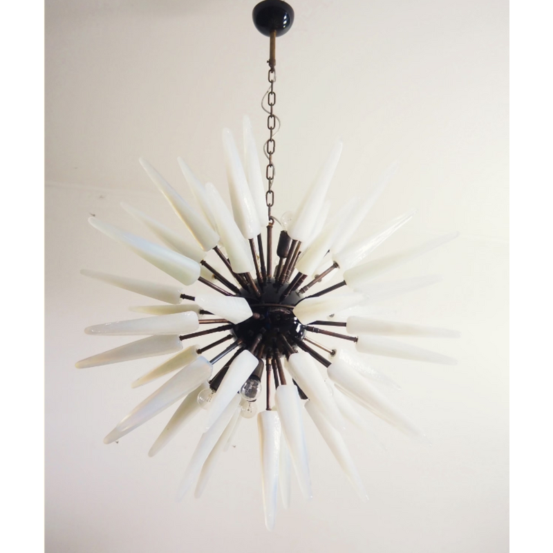 Vintage Spoutnik chandelier in Murano glass