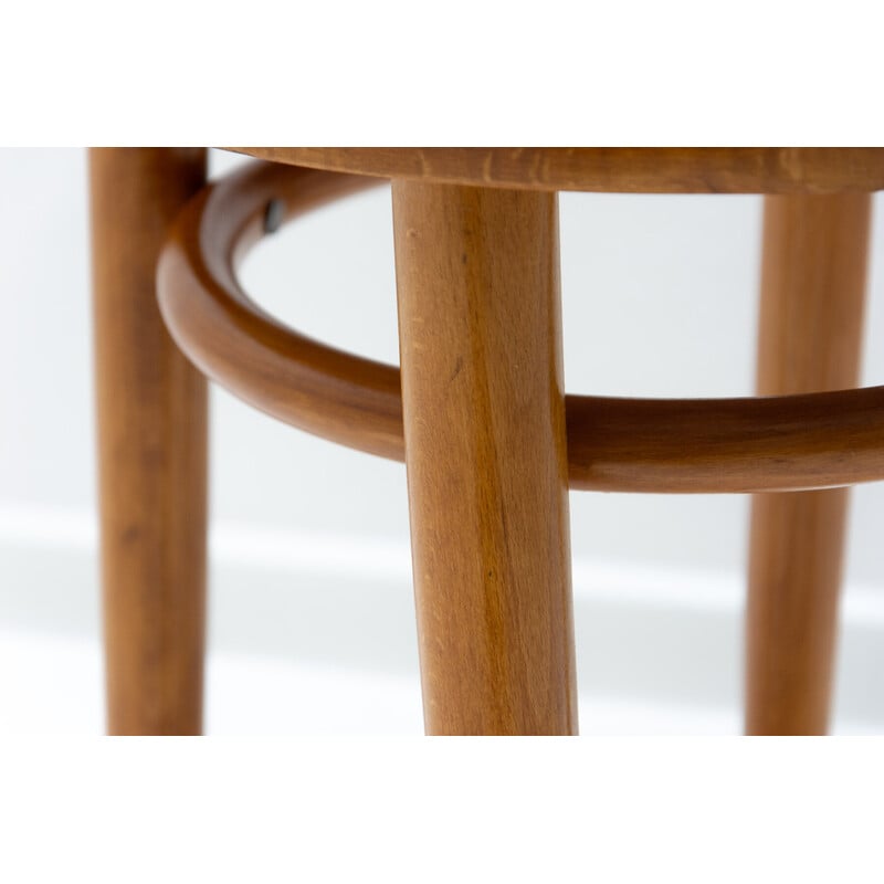 Vintage bentwood stool by Thonet, Czechoslovakia 1920s