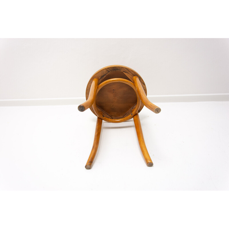 Vintage bentwood stool by Thonet, Czechoslovakia 1920s