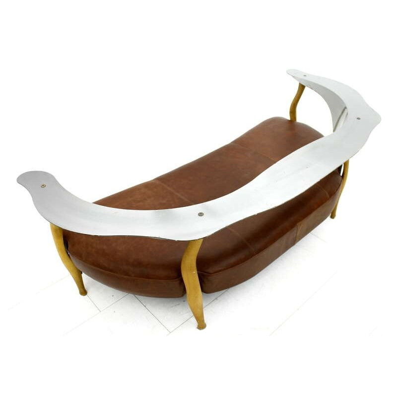  'Fantasy Islands' sculptural leather sofa by Kurt Bayer - 1990s