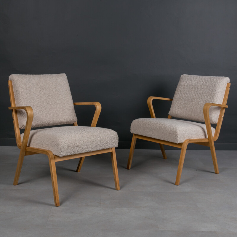 Pair of vintage model 53693 armchairs by Selman Selmanagic, Germany 1957