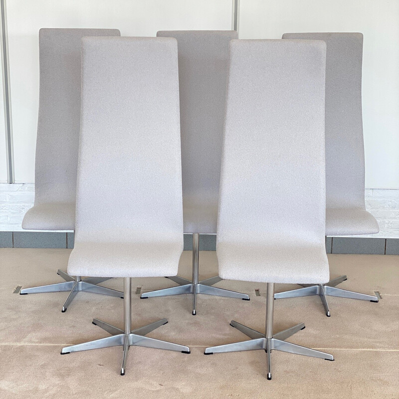 Set of 6 vintage Oxford chairs by Arne Jacobson for Fritz Hansen