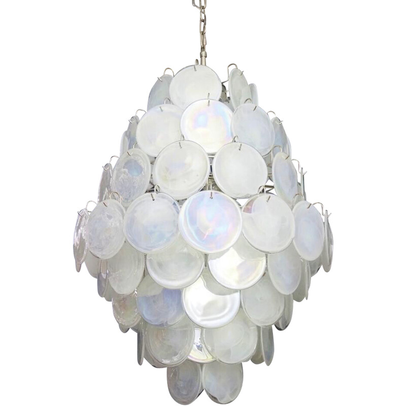Lámpara vintage italiana de cristal de Murano de Vistosi