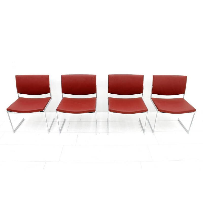 Set of 4 dining room chairs by Jørgen Kastholm for Kill International - 1970s