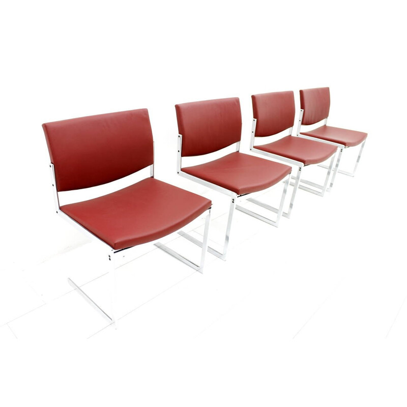 Lot de 4 chaises de salle à manger modèle JK 770 par Jørgen Kastholm pour Kill International - 1970