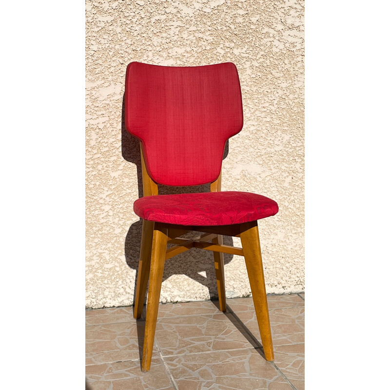 Retro vintage chair in graphic red