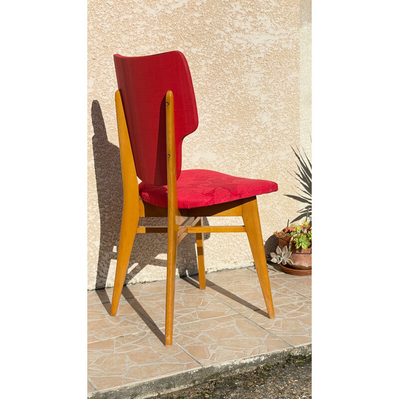 Retro vintage chair in graphic red