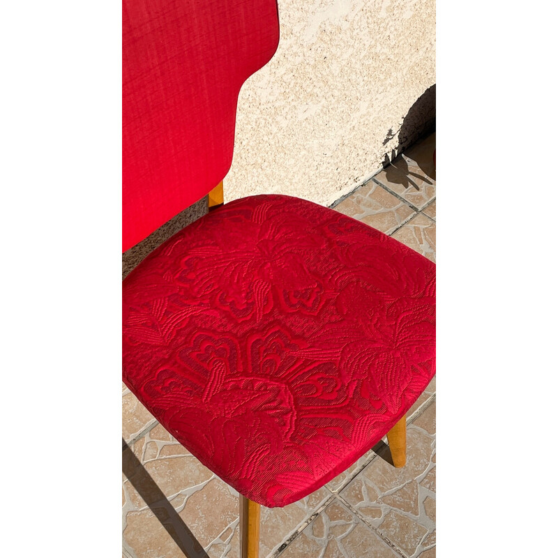 Chaise Rétro vintage rouge graphique