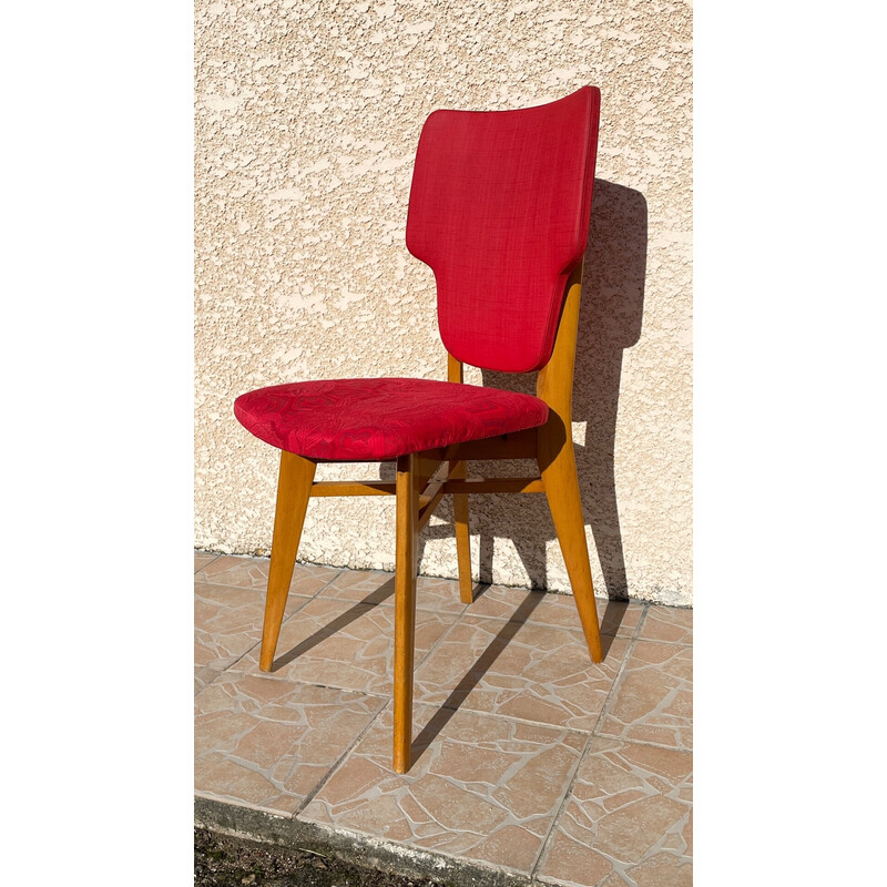 Retro vintage chair in graphic red