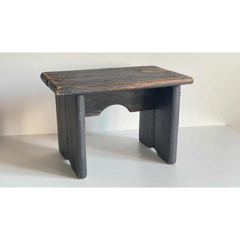 Vintage grey patina stool