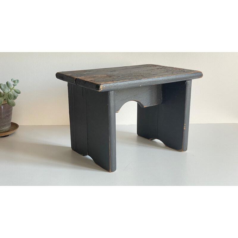 Vintage grey patina stool