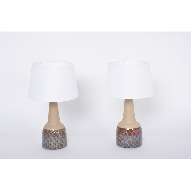 Paire de lampes de table vintage faites à la main modèle 3012 par Einar Johansen pour Soholm