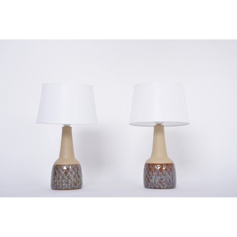 Paire de lampes de table vintage faites à la main modèle 3012 par Einar Johansen pour Soholm