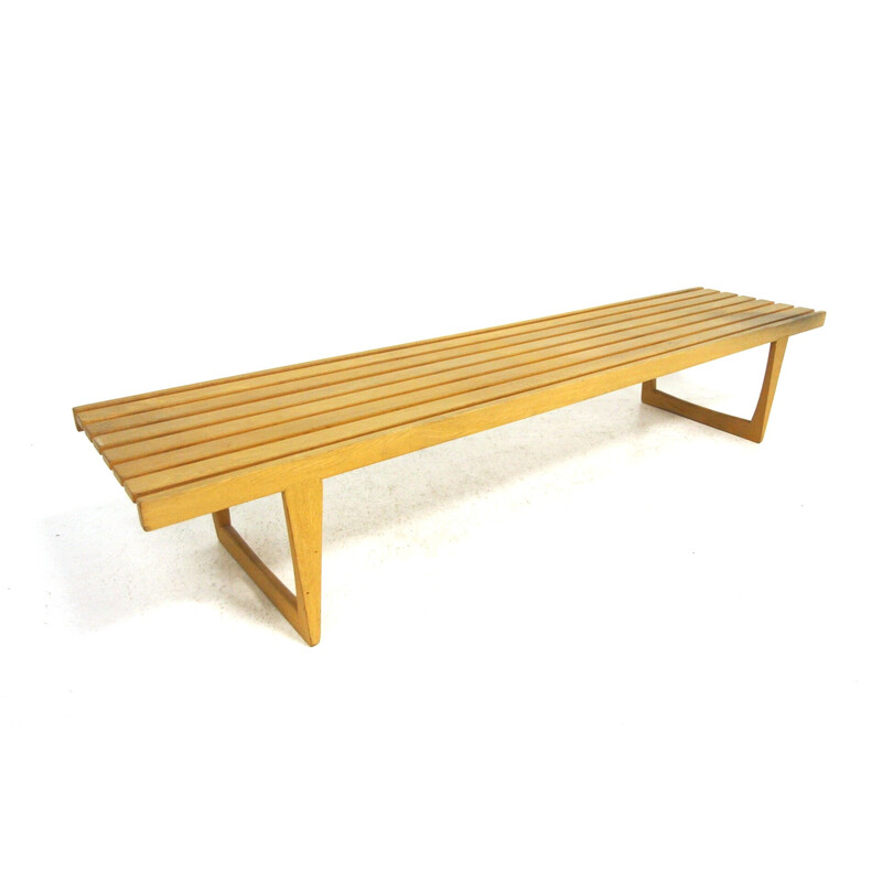 Vintage minimalist bench "Tokyo" by Yngvar Sandström for Nordiska Kompaniet, Sweden 1970s