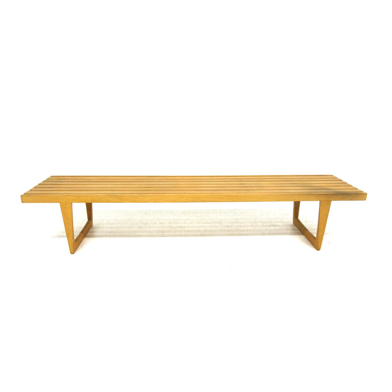 Vintage minimalist bench "Tokyo" by Yngvar Sandström for Nordiska Kompaniet, Sweden 1970s