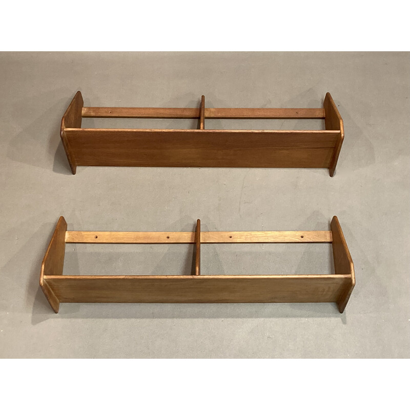 Pair of vintage oakwood shelves by "Hans Wegner", 1950