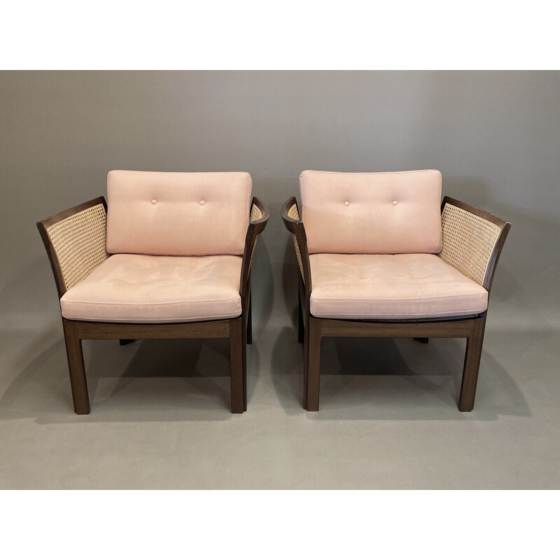 Paar vintage Scandinavische fauteuils van "Illum Wikkelso", 1970