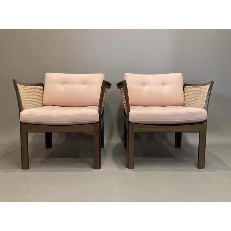 Pair of vintage Scandinavian armchairs by "Illum Wikkelso", 1970
