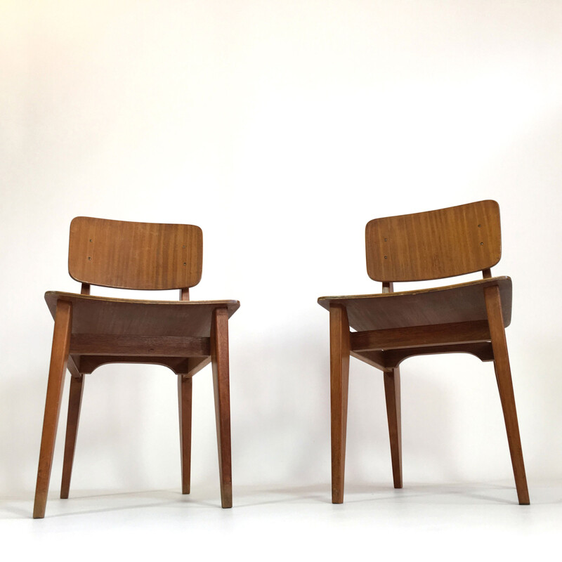 Suite of 2 chairs by Marcel Gascoin, Arhec - 1950s