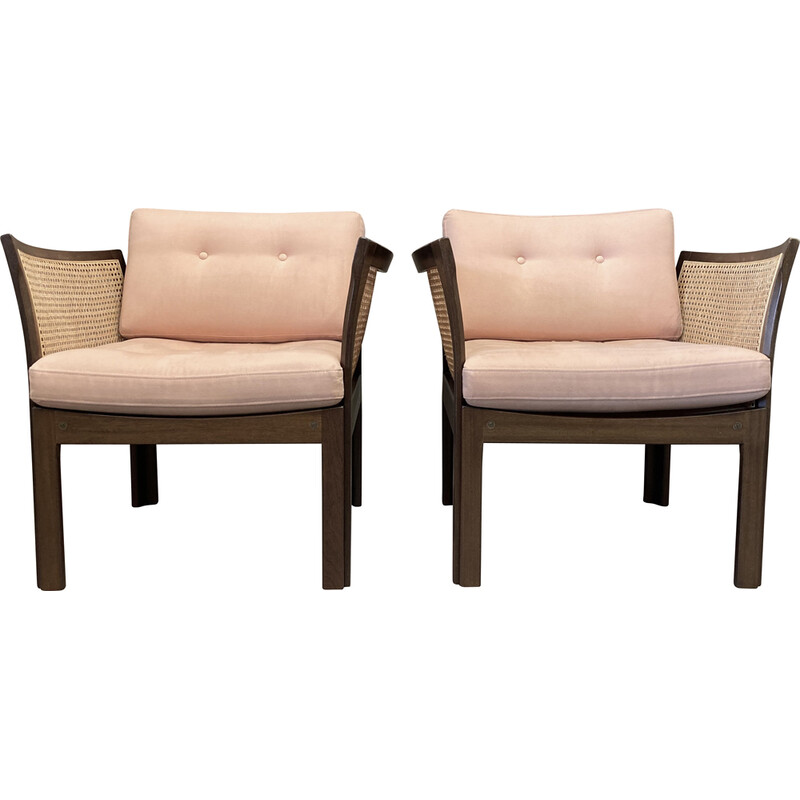 Pair of vintage Scandinavian armchairs by "Illum Wikkelso", 1970