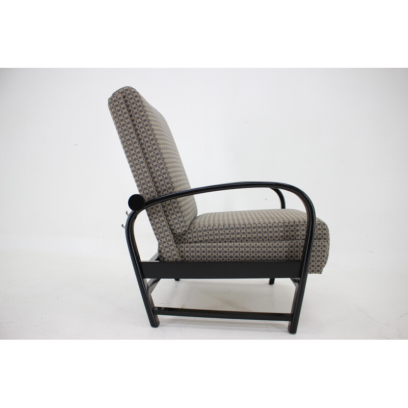 Vintage adjustable armchair by Kropacek Kozelka, Czechoslovakia 1940s