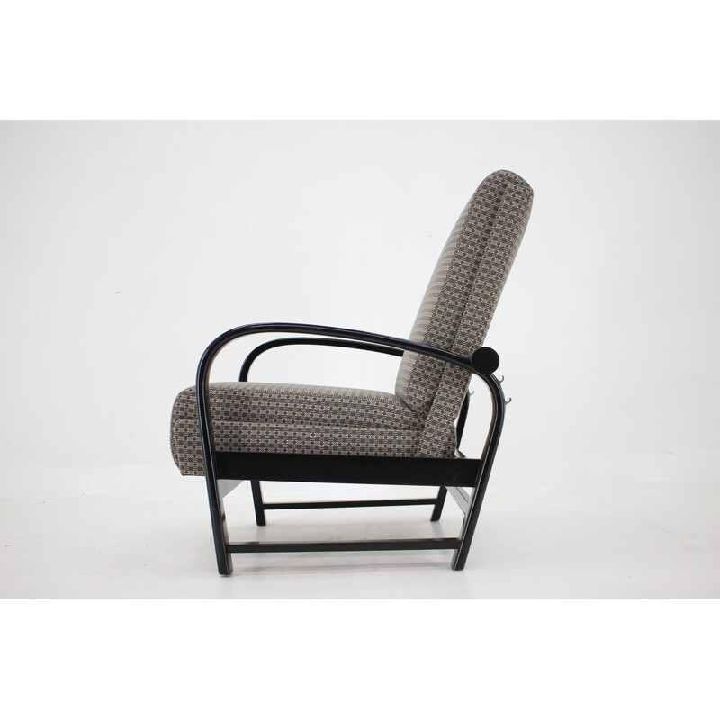 Vintage adjustable armchair by Kropacek Kozelka, Czechoslovakia 1940s