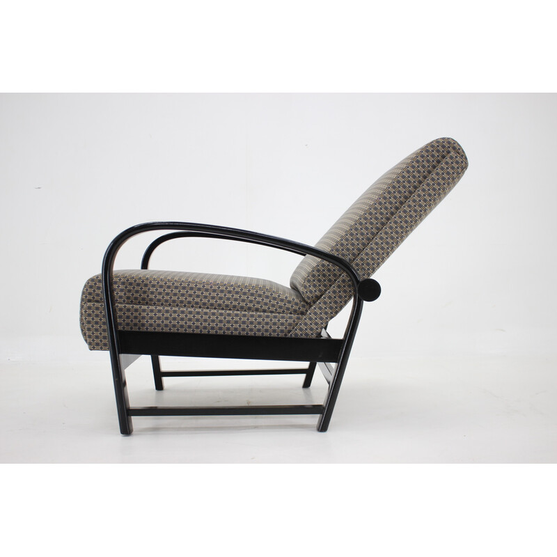 Vintage adjustable armchair by Kropacek Kozelka, Czechoslovakia 1940s