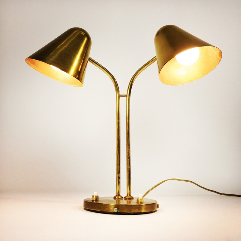 Double side brass lamp - 1950s