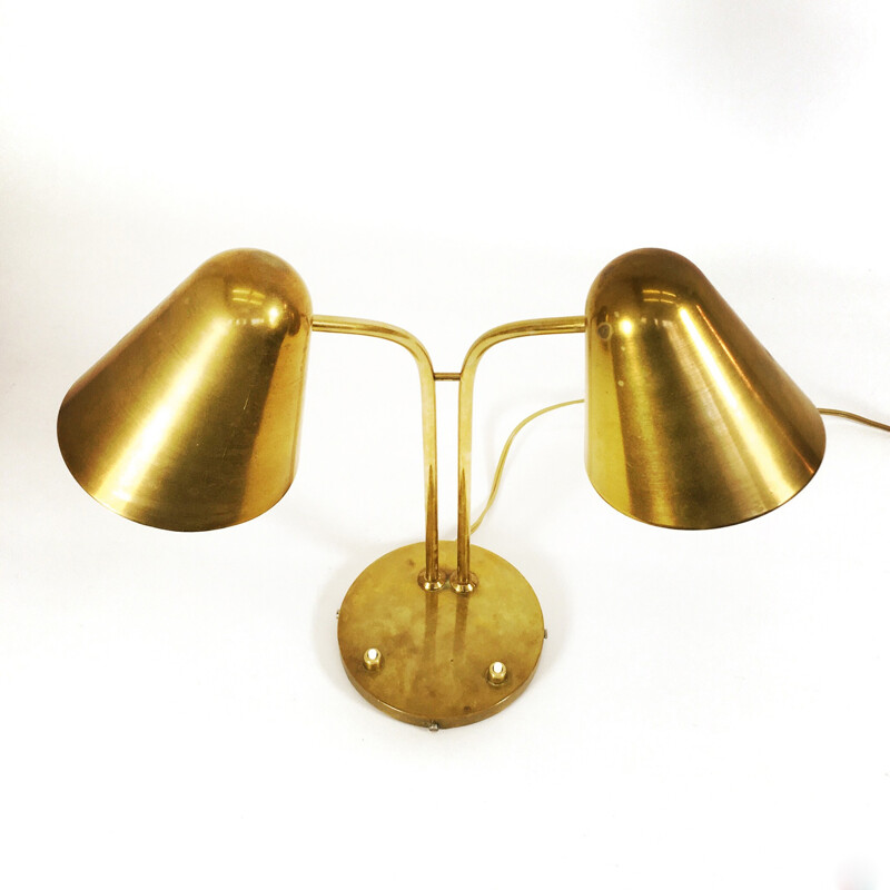 Double side brass lamp - 1950s