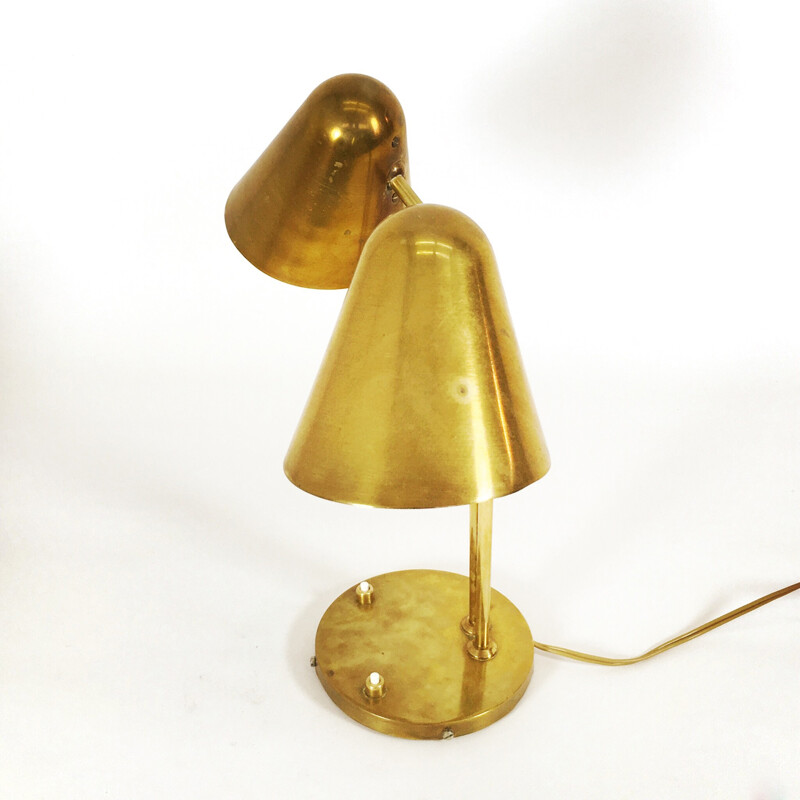 Lampe de chevet vintage double en laiton - 1950