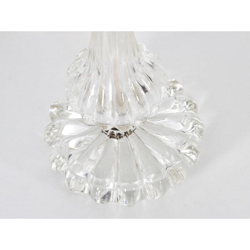 Pair of vintage crystal table lamps by Carl Fagerlund for Orrefors