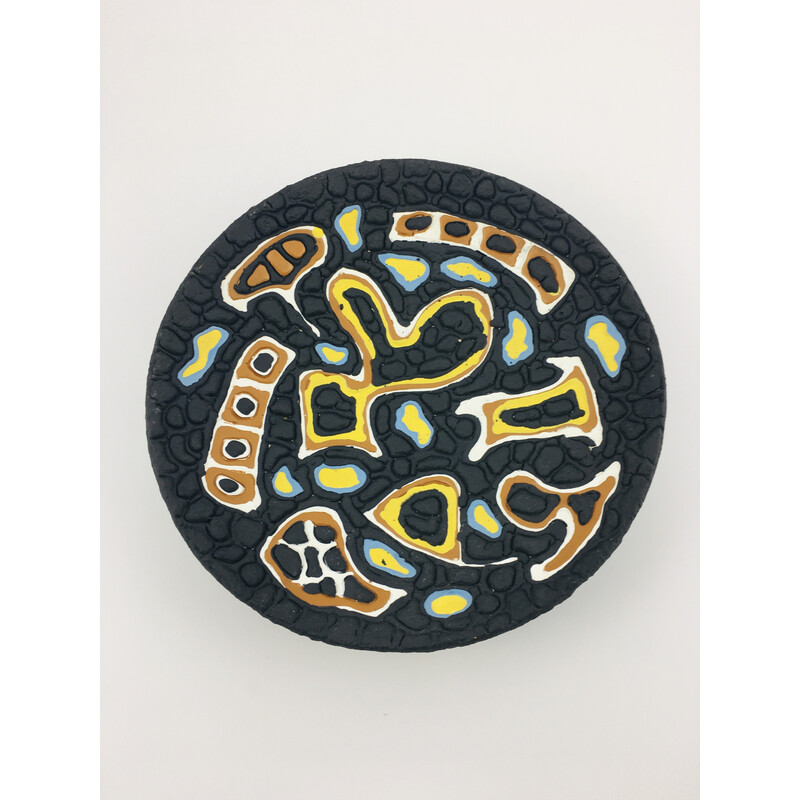 Vintage decorative ceramic plate by Király Károly