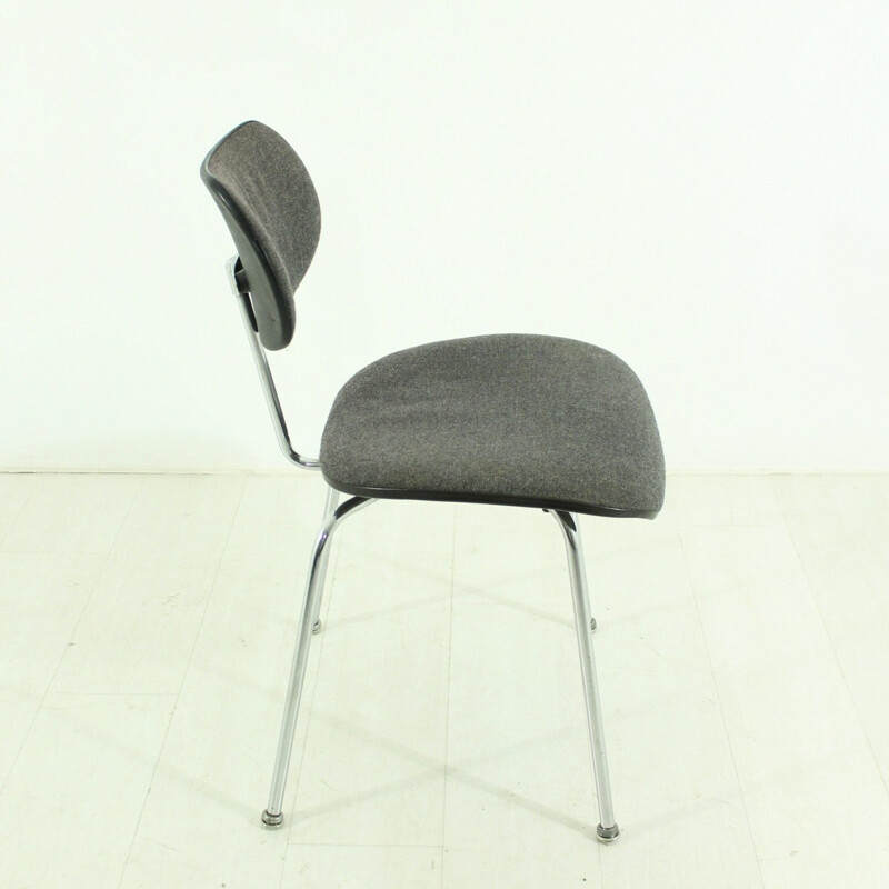 Egon Eiermann SE68 grey fabric chair - 1960s