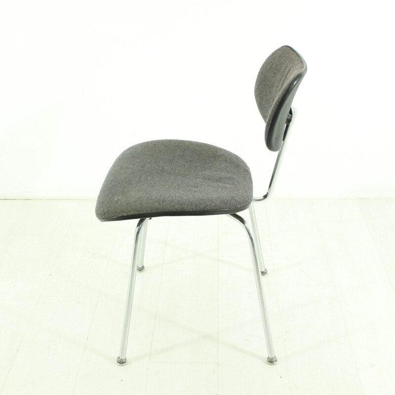 Egon Eiermann SE68 grey fabric chair - 1960s
