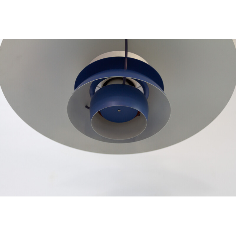 Vintage Deense blauwe hanglamp Ph5 van Poul Henningsen voor Louis Poulsen, jaren 1960