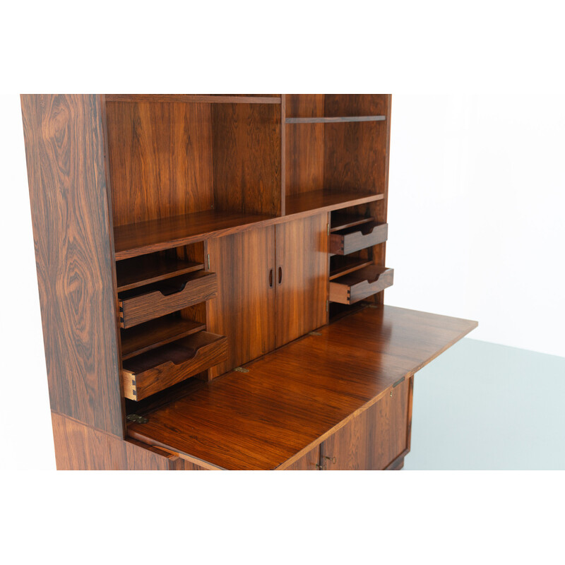 Mid-century Danish rosewood bookcase with desk, 1960s