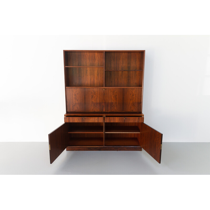 Mid-century Danish rosewood bookcase with desk, 1960s