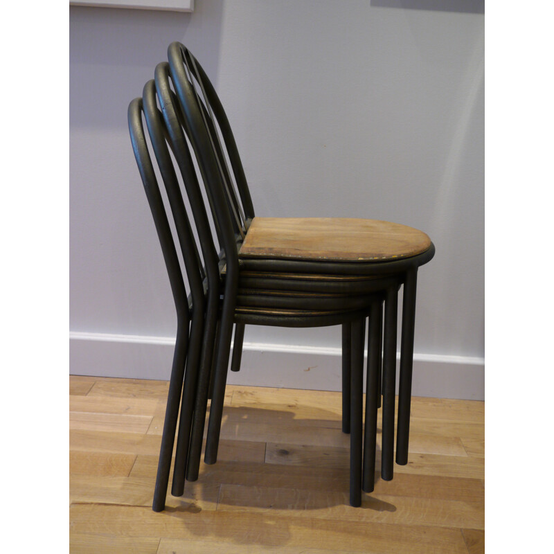 4 "stacking chairs", Robert MALLET-STEVENS - années 30