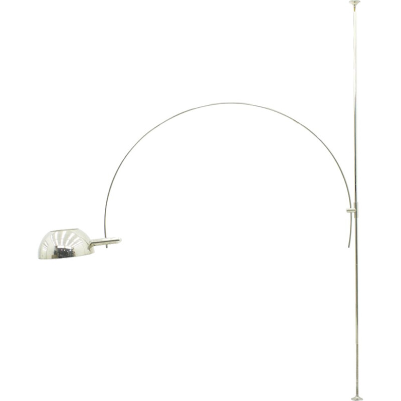 Florian Schulz nickel ceiling to bottom floor lamp - 1970s