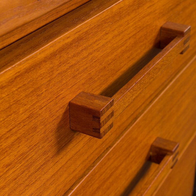 Danish mid-century teak desk by Henning Jensen and Torben Valeur for Dyrlund, 1960s