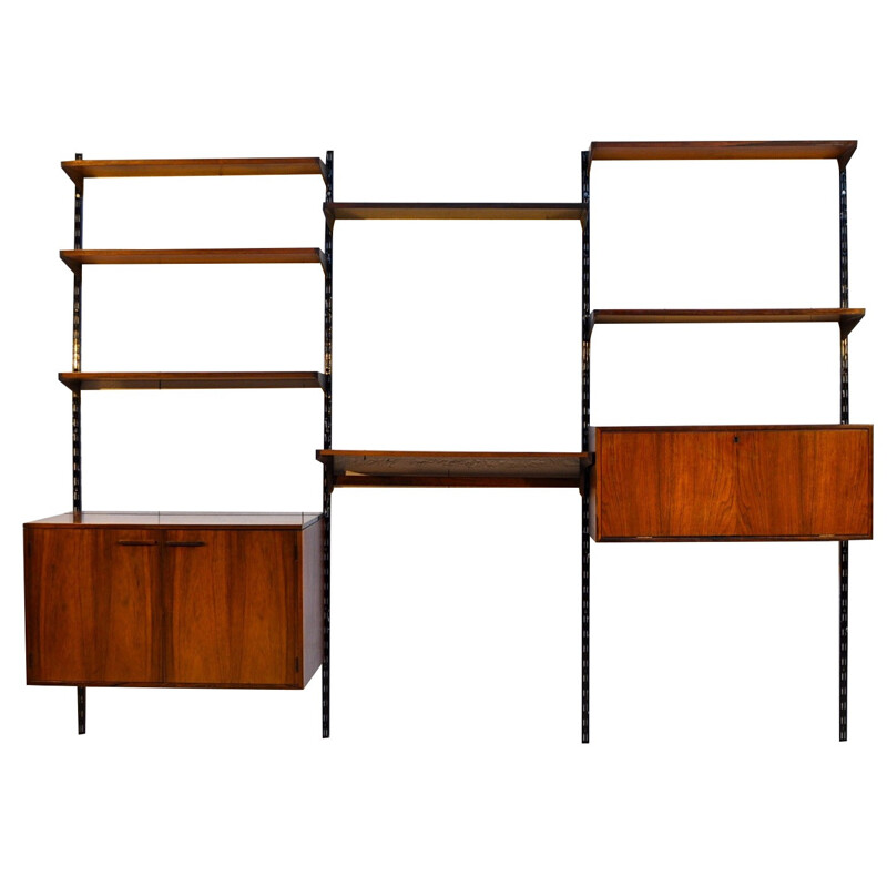 Modular storage cabinet in rosewood, Kai KRISTIANSEN - 1960s