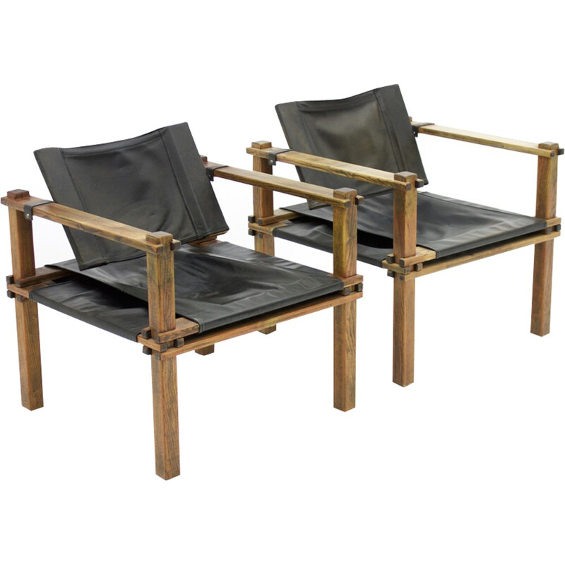 Pair of Safari easy chairs by Gerd Lange - 1960s